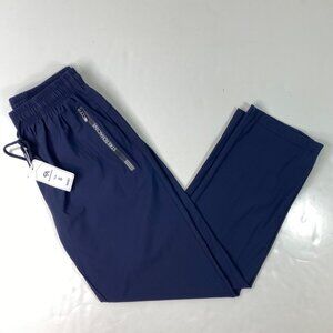 Stretchactive Womens Blue Elastic Waist Pants With Zipped Pockets Size Small